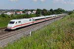 ICE 1 in voller L�nge mit Bordrestaurant am 24.6.26 bei Asbach.