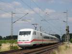 Einer von vielen Umleiter ICE 1 (Hannover - Hamburg) die am 26.6.08 auf der KBS 380 bei Km 59,6 Richtung Bremen unterwegs waren.