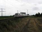Ein ICE596 von Mnchen Hbf nach Berlin.Am 11.07.08 bei der durchfahrt in Lampertheim.