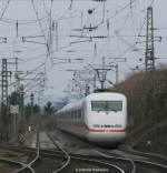 401 580-6 als ICE 374 (Interlaken Ost-Berlin Ostbahnhof)  am Abzweig Leutersberg 22.12.08