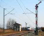 401 577-2 als ICE 373 (Frankfurt(Main)Hbf-Inter laken Ost) an der Bk Basheide 22.3.09