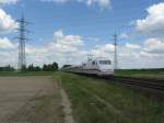 ICE 73 von Kiel nach Zrich HB.Am 30.05.09 bei der durchfahrt in Lampertheim.