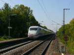 ICE  Friedrichshafen am Rhein  Basel SBB-Berlin Ostbhf. bei der Durchfahrt von Freiburg St.Georgen. 26.9.09 