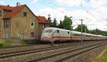 DB 401 062-5  Geisenheim/Rheingau  als umgeleiteter ICE 279 von Berlin Hbf (tief) nach Basel SBB, am 21.06.2013 in Erfurt Bischleben.