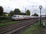 Ein ICE 1 (BR401) durchfhrt Mainz-Bischofsheim am 17.10.13