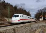 Ein ICE 1 am 29.03.3008 bei Assling.
