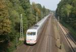 401 xxx als ICE 771 (Hamburg–Mannheim) am 05.10.2010 zwischen Sprtze und Tostedt