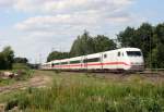 401 xxx als ICE 79 (Hamburg-Altona–Zrich HB) am 13.08.2012 zwischen Ashausen und Winsen (Luhe)
