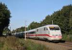 401 xxx als Umleiter-ICE 883 (Hamburg-Altona–Mnchen Hbf) am 30.09.2013 in Klecken