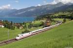 401 577 als ICE 332 am 28.06.2015 bei Faulensee.