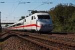 Am 27.09.2014 fuhr 401 577-2  Basel  durch die Orschweirer Gleisanlagen in Richtung Offenburg.