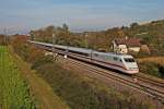 Nachschuss auf 401 079-9 am 30.10.2014, als dieser bei Müllheim (Baden) in Richtung Freiburg (Breisgau) fuhr.