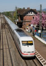 401 xxx als ICE 276 (Basel SBB–Berlin Hbf) am 19.04.2015 in Orschweier