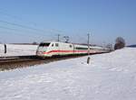 Der 401 501 als ICE am 20.01.2017 unterwegs bei Ramelsbach.