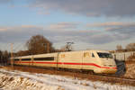 401 513-7 schiebt den Tz 113  Frankenthal/Pfalz  durch Haan Richtung Wuppertal. Ziel: Hamburg Altona. Am 11.02.2021