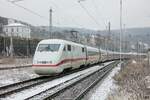 DB ICE 401 086  30 Jahre ICE  als ICE1022 in Wuppertal, Dezember 2021.