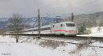Auf seiner Fahrt nach Mnchen Hbf konnte ich diesen ICE 1 bei Uhingen am 09.02.2013 bildlich festhalten.