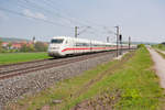 402 024  Saalfeld (Saale)  als ICE 588 bzw. 628 von München Hbf nach Hannover bzw. Düsseldorf bei Markt Bibart, 02.05.2019