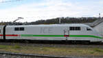 Kopf des ICE-Triebzuges 402 040  Bochum , welcher Ende April 2021 bei der Durchfahrt in Wuppertal-Unterbarmen zu sehen war.