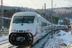 DB ICE 402 022 in Wuppertal, Januar 2026.