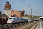 402 022-8  Eberswalde  & 808 033-5  Ulm  als ICE 544 von Berlin Hbf(tief) nach Kln Hbf in Rathenow. 22.04.2011