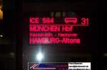 Is' klar, wo's hingeht? Seitliche Zuglauf-Anzeige eines ICE 2.