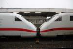 Hier zwei ICE 2 die am 28.11.13 in Hamm(Westf.) gekuppelt wurden um in krze zusammen nach Berlin zu fahren.