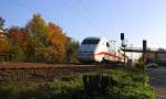 Ein Nachschuss vom ICE2 von Berlin-Hbf(tief) nach Koblenz-Hbf kommt als Umleiter aus Richtung Köln und durch Bad-Honnef(am Rhein) in Richtung Koblenz.