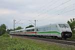 Nachschuss auf 808 041-8  Bad Hersfeld , als dieser am späten Nachmittag des 14.05.2020 als ICE 376 (Basel Bad Bf - Frankfurt (Main) Hbf) südlich von Buggingen durchs Rheintal in Richtung