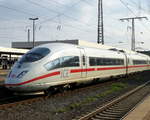 403 536-6 mit Taufnamen  Ingolstadt  bildete am 14.4.19 den Schluss des ICE725 nach München Hbf, hier stand er im Duisburger Hauptbahnhof.