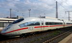 403 536-6 mit Taufnamen  Ingolstadt  bildete am 14.4.19 den Schluss des ICE725 nach München Hbf, hier stand er im Duisburger Hauptbahnhof.
