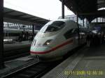 403 027-6 steht am 1.11.2008 als ICE nach Dortmund im Bahnhof Basel SBB.