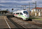 Nachschuss auf 403 509-3 (Tz 309  Aalen ) und 403 553-1 (Tz 353  Neu-Ulm ) als ICE 516 (Linie 42) von München Hbf nach Dortmund Hbf, die den Bahnhof Stuttgart-Untertürkheim auf Gleis 3