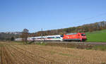 101 121 hat den ICE 3 TZ 315(403 015(403 515) im Schlepp nach München.(Uhingen(Fils)7.11.2020).