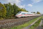 ICE 403 004-5 ( Solingen ) als Umleiter am 12.10.2022 bei Thüngersheim