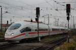 Zwei fast unbekannt gebliebene ICE-3-Triebzge fahren am 06.09.07 (der hintere Triebzug war auf den Namen  Ingolstadt  getauft) in den Nrnberger HBF ein.