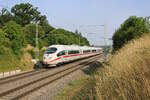 DB 403 006  Nördlingen  erreicht Oberdachstetten mit Fahrtrichtung Würzburg. (20.06.2023)