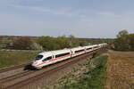 403 016  Siegburg  war am 7. April 2024 bei Vierkirchen auf dem Weg nach München.