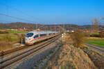 403 059 DB Fernverkehr  Leverkusen  als ICE 526 (M�nchen Hbf - Dortmund Hbf) bei Oberdachstetten, 28.03.2022

