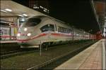 403 561/061 (?) ist soeben als ICE 624, von Mnchen Hauptbahnhof ber Frankfurt(M) Flughafen Fernbf und Kln Messe/Deutz, in Dortmund Hauptbahnhof eingefahren.