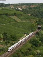403 019-3  Duisburg  als ICE 504(Basel SBB-Kln Hbf) am Isteiner Klotz14.8.08.