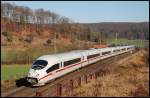 Dieser ICE-3 war auf der Fahrt von Dortmund Hbf nach Mnchen Hbf. Am 15.November 2008 konnte er dabei in der Nhe von Urspring abgelichtet werden.