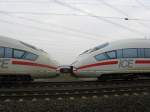 ICE 614 von Mnchen Hbf nach Dortmund Hbf.Am 14.03.09 in Lampertheim.(Zug hat gehalten)