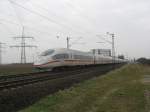 ICE 614 von Mnchen Hbf nach Dortmund Hbf.Am 14.03.09 in Lampertheim.