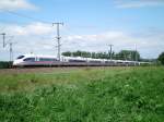 ICE 3 nach Kln hat eben die NBS aus Offenburg kommend verlassen und nimmt nun etwas langsamer Kurs auf Karlsruhe.16.05.09