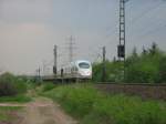 Hier ist einer ICE3 auf dem Weg nach Mainz Hbf.