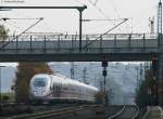 403 058-1  St.Ingbert  als ICE 722 (Mnchen Hbf-Essen Hbf) in Dettelbach 31.10.09