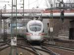 Ausfahrt in Berlin Gesundbrunnen des ICE Richtung Insbruck am 02.03.2010