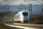 Nachschuss auf den ICE 624 auf der Strecke von Rhein/Main nach Kln. Weilbach 01.04.2010