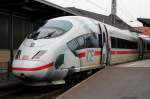 403 012-8  Montabaur   WM 2010  als ICE 207 (Kln Hbf-Karlsruhe Hbf) am Zielbahnhof 24.2.11 Hinweis das Bild entstand noch auf dem Bahnsteig vor dem Hab mich lieb Mnnchen 